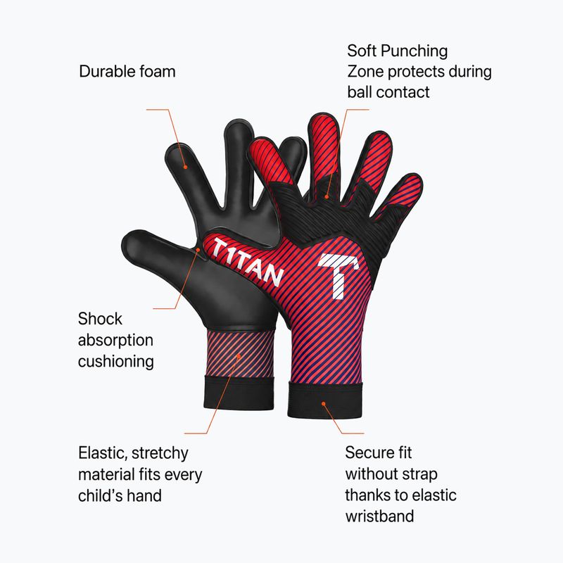 Guanti da portiere T1TAN AROX 1.0 red 2