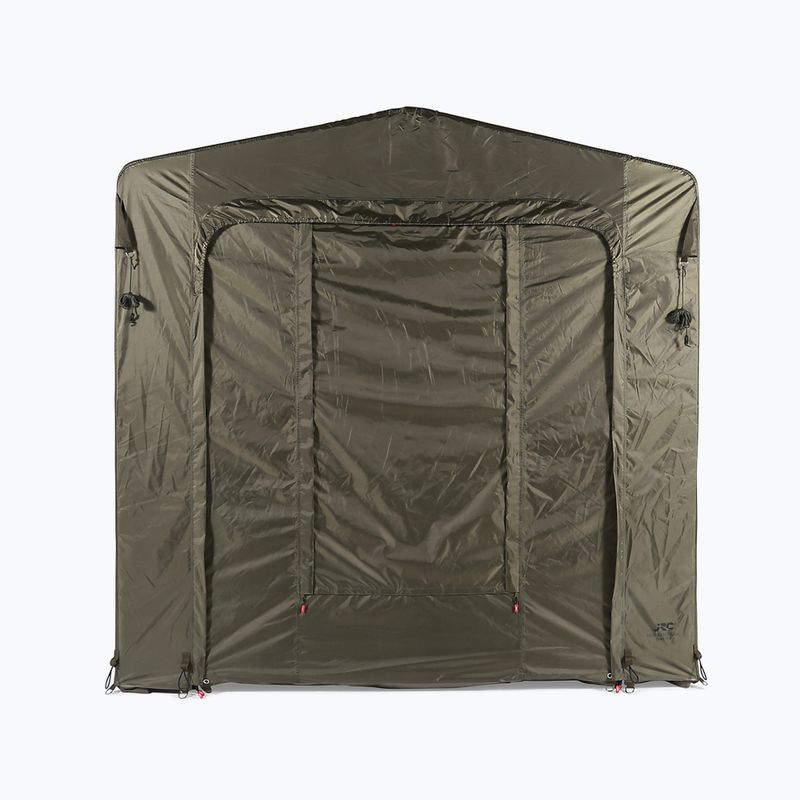 Tenda verde del rifugio sociale Defender del CCR