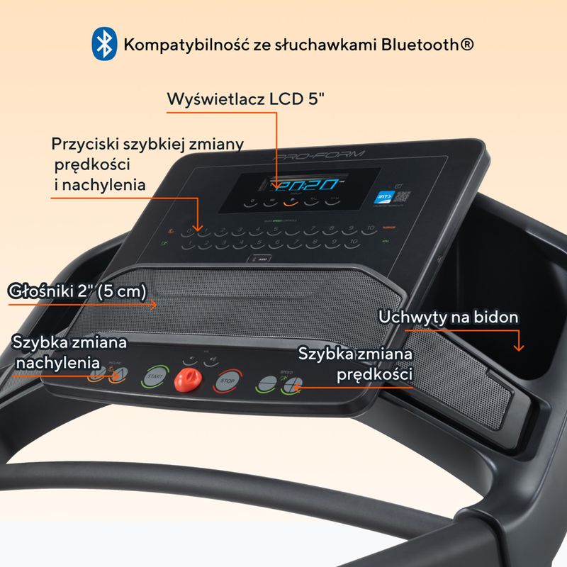 Tapis roulant elettrico ProForm Carbon TL black 4