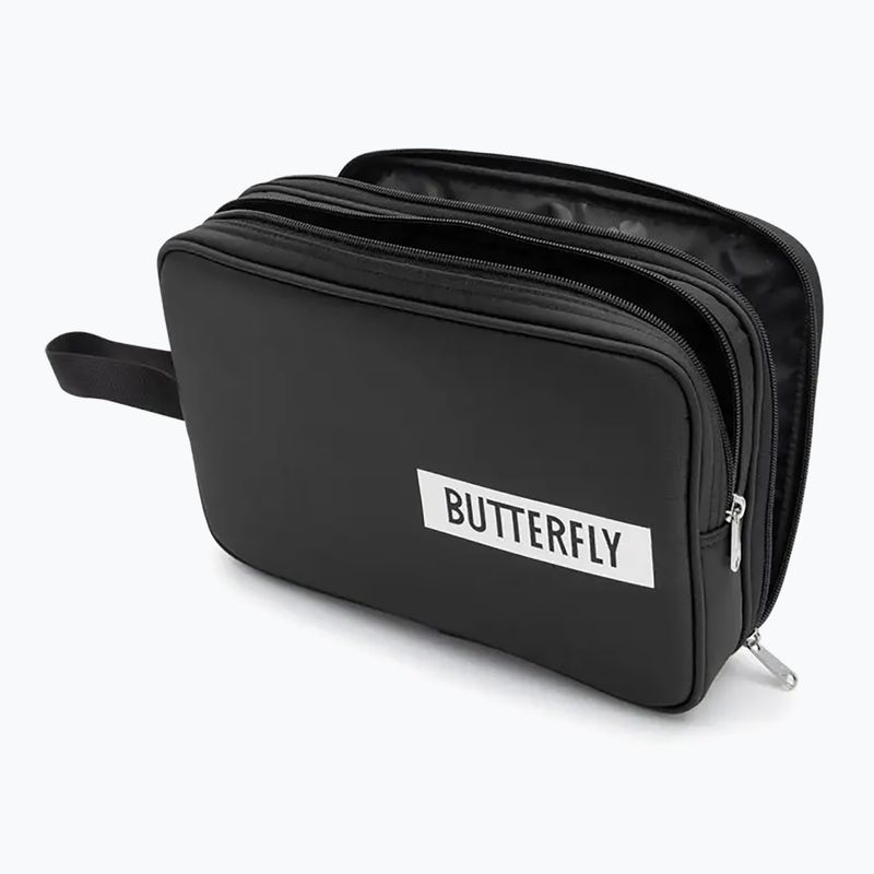 Copri racchetta da ping pong con logo Butterfly doppio nero 2