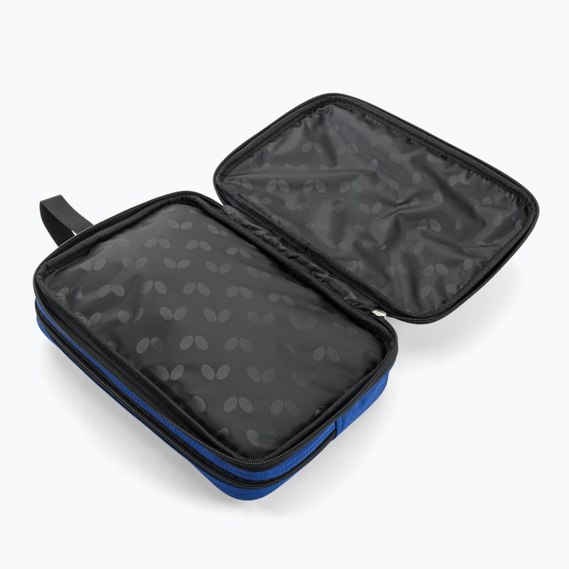 Copri racchetta da ping pong con logo Butterfly doppio blu 4