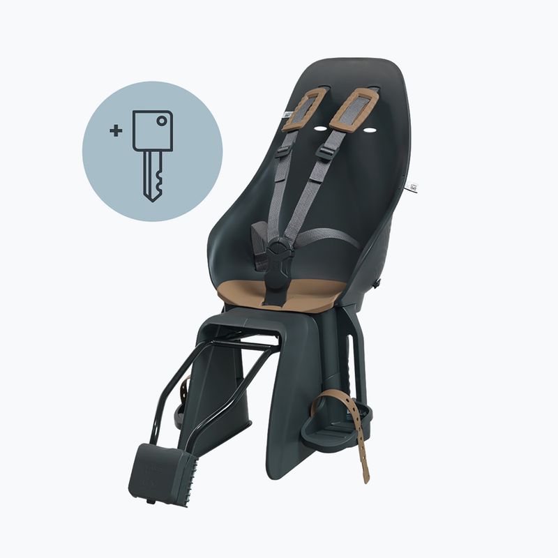 Sella per bicicletta Urban Iki U-228277 serratura a chiave nero/marrone 2