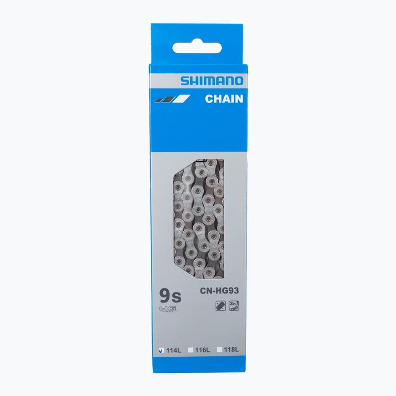 Catena Shimano CN-HG93 + Pin 9rz 114 maglie argento