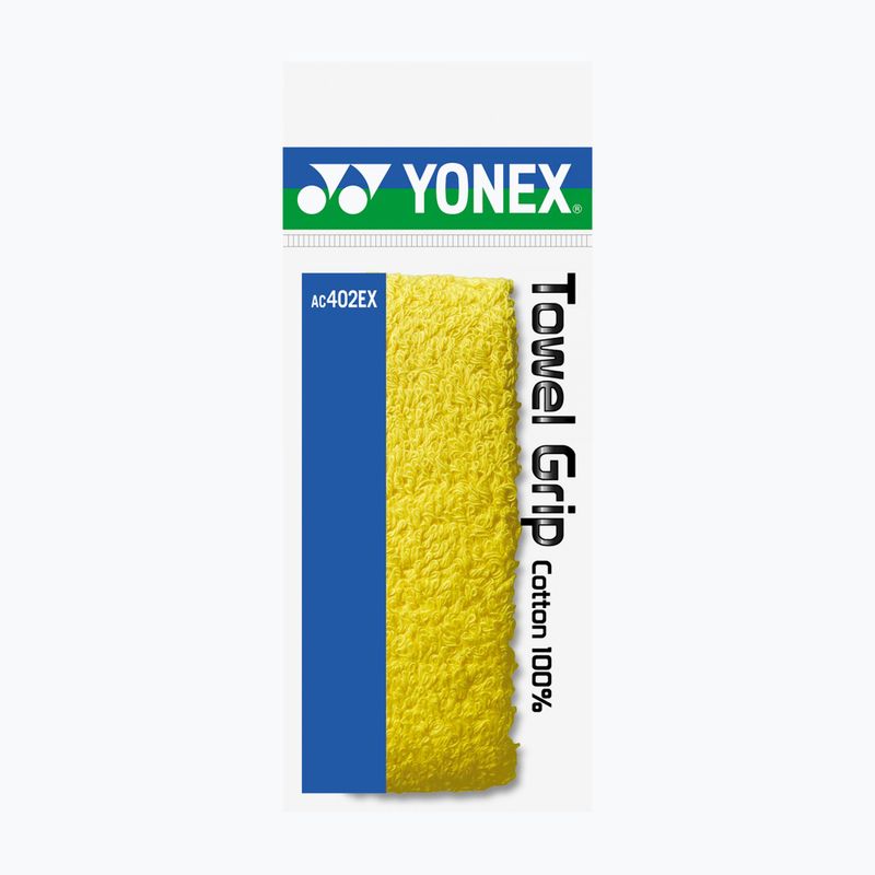 Impacco per racchetta da badminton YONEX AC 402 Terry Griffband giallo