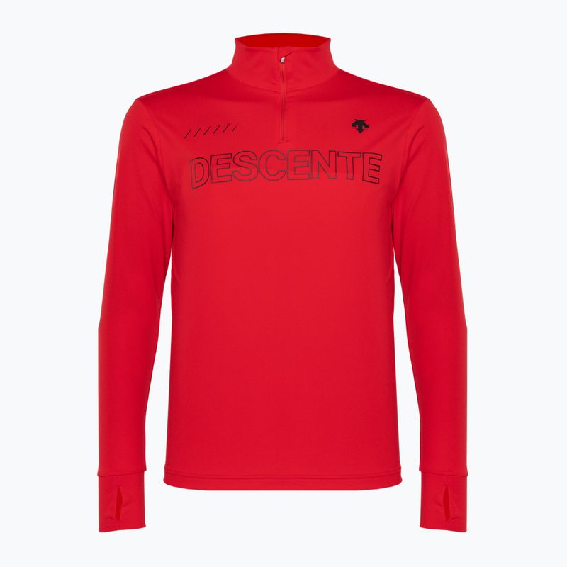 Felpa Descente da uomo Descente 1/4 Zip rosso elettrico