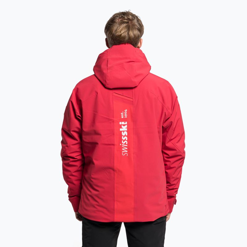 Giacca da sci da uomo Descente Swiss National Team Replica rosso scuro 4