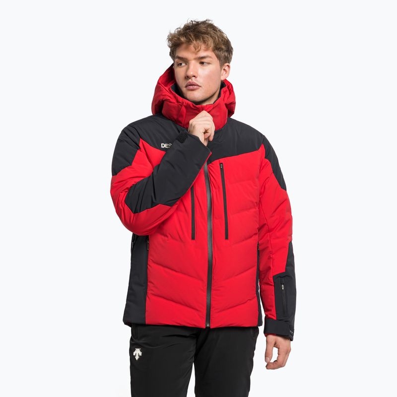 Giacca da sci da uomo Descente Mateo rosso elettrico