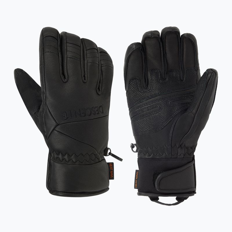 Guanti da sci da uomo Descente Leather black