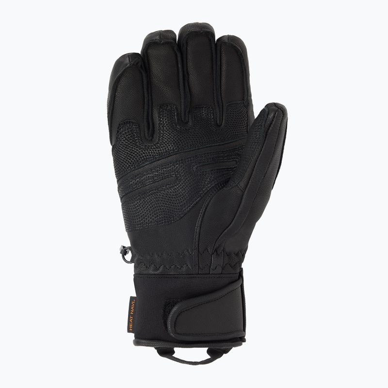 Guanti da sci da uomo Descente Black leather 3