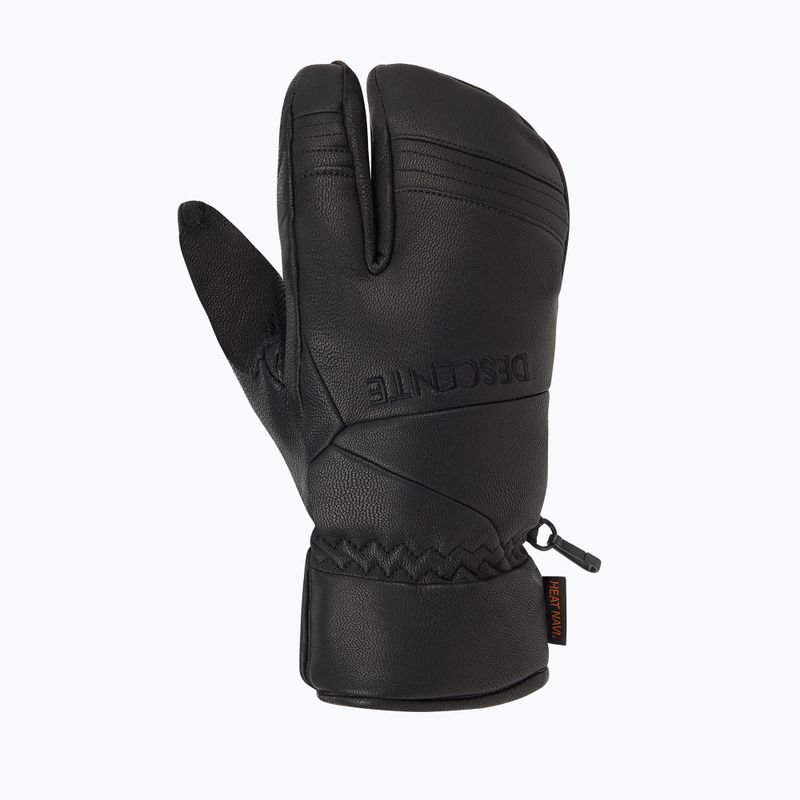Guanti da sci uomo Descente 3 Finger Leather black 2
