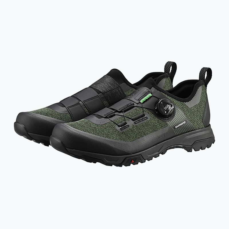 Scarpe da ciclismo con piattaforma da uomo Shimano SH-ET701 verde 2