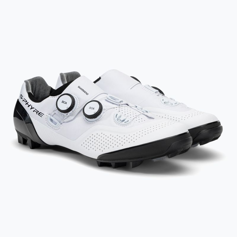 Scarpe da ciclismo MTB da uomo Shimano SH-XC902 bianco 4