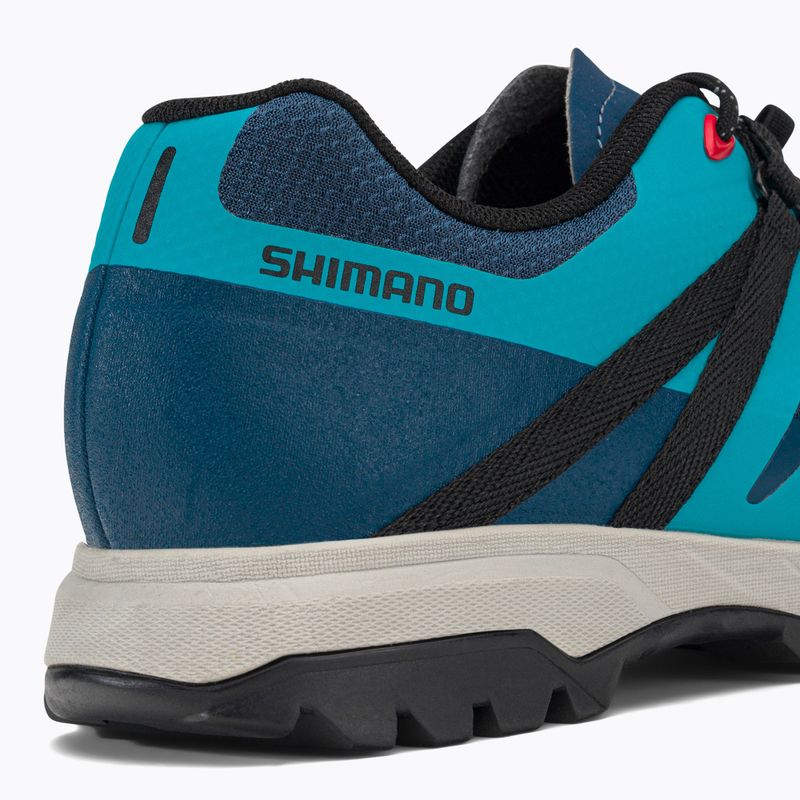 Scarpe da ciclismo con piattaforma da donna Shimano SH-ET500W blu 8