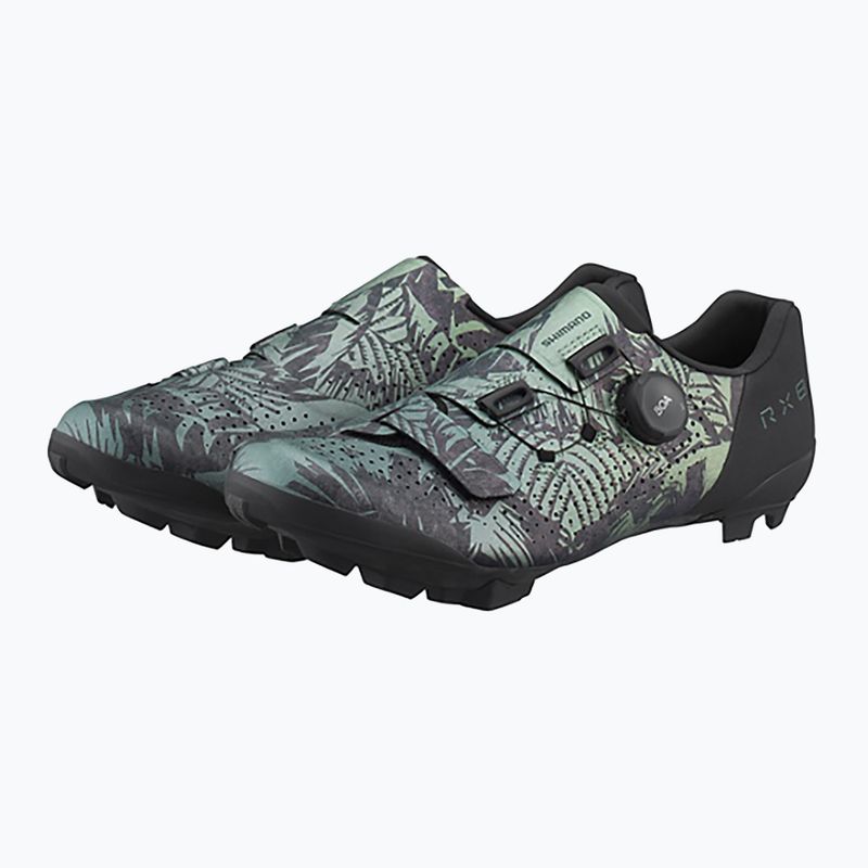 Shimano SH-RX801 scarpe da gravel da uomo foglie tropicali 2