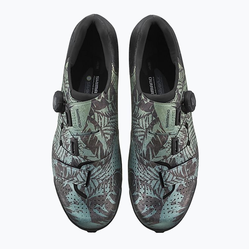Shimano SH-RX801 scarpe da gravel da uomo foglie tropicali 3