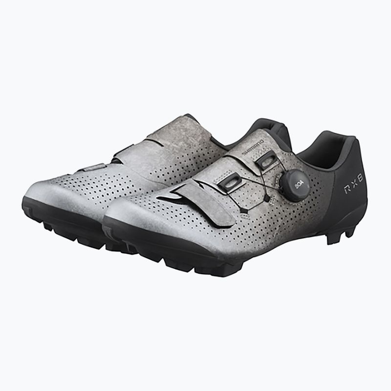 Scarpe da gravel da uomo Shimano SH-RX801 argento 2