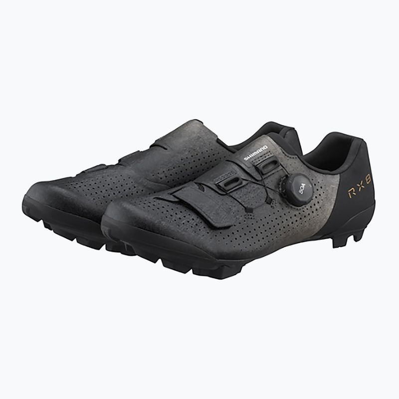 Scarpe da gravel Shimano SH-RX801 da uomo, nero 2