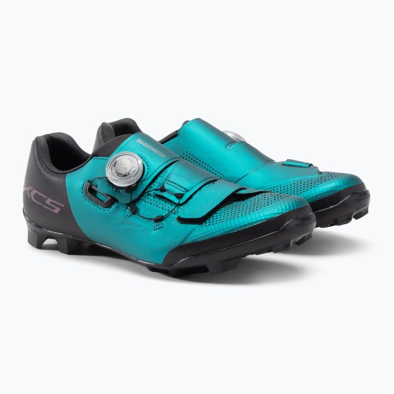 Scarpe da ciclismo MTB da donna Shimano SH-XC502W verde mare 5