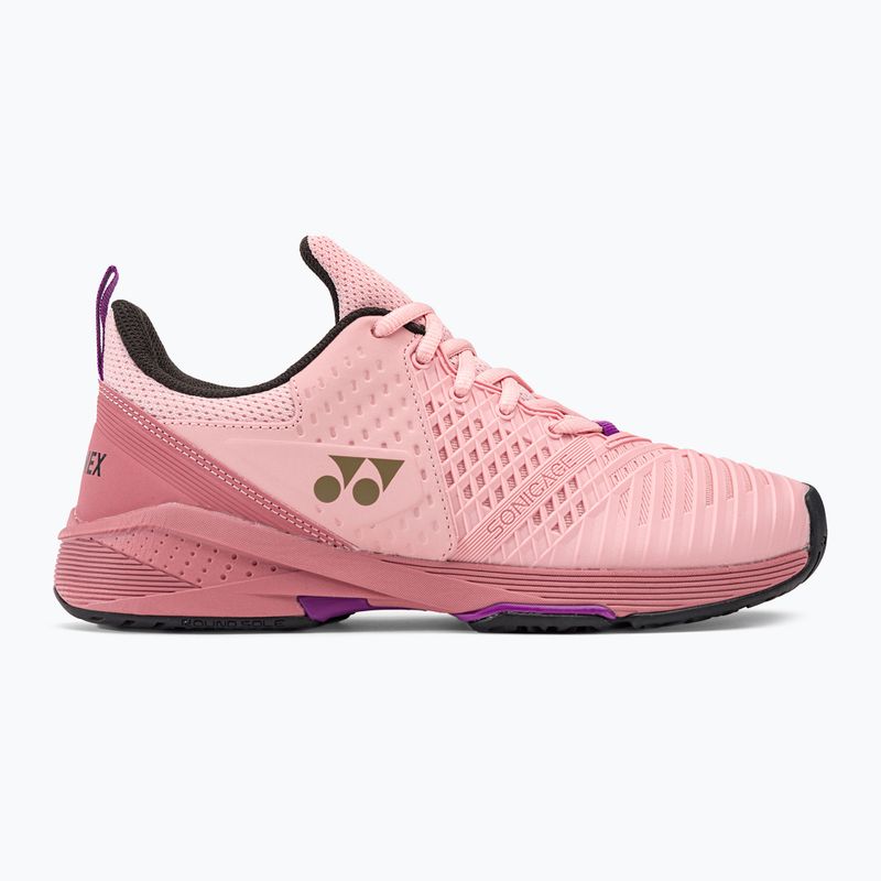 Scarpe da tennis da donna YONEX Sonicage 3 rosa/beige 2