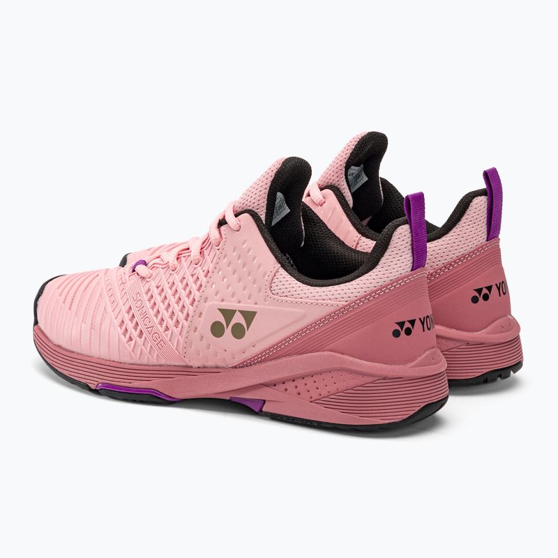 Scarpe da tennis da donna YONEX Sonicage 3 rosa/beige 3