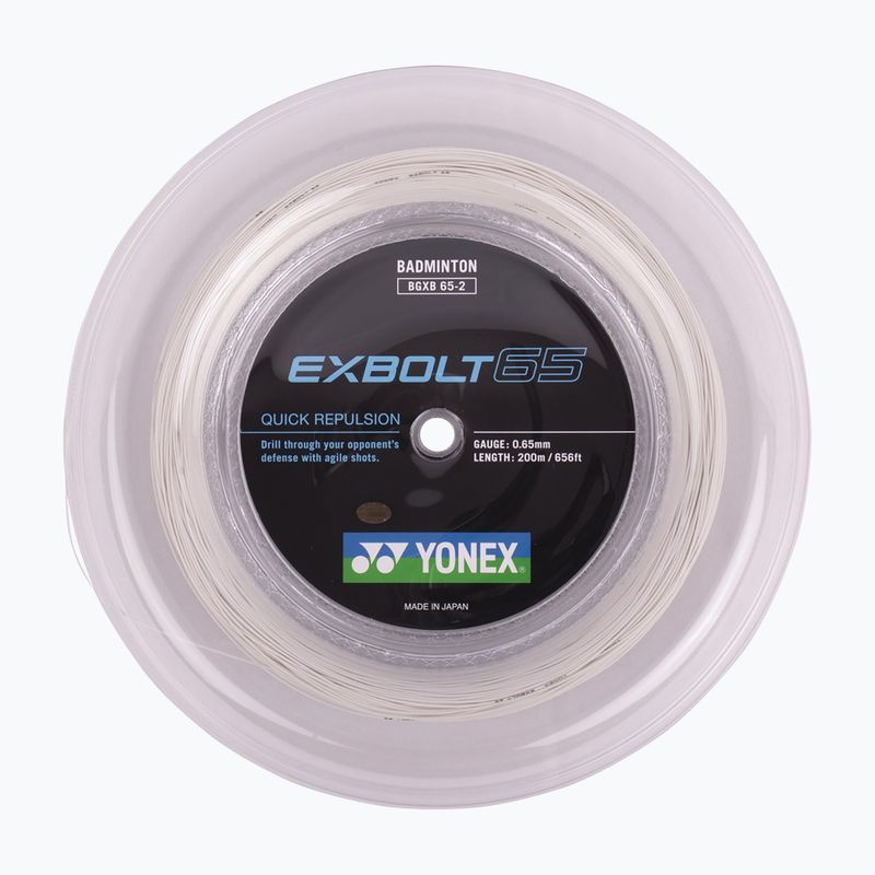 Corda da badminton YONEX Exbolt 65 Set 10 m bianco