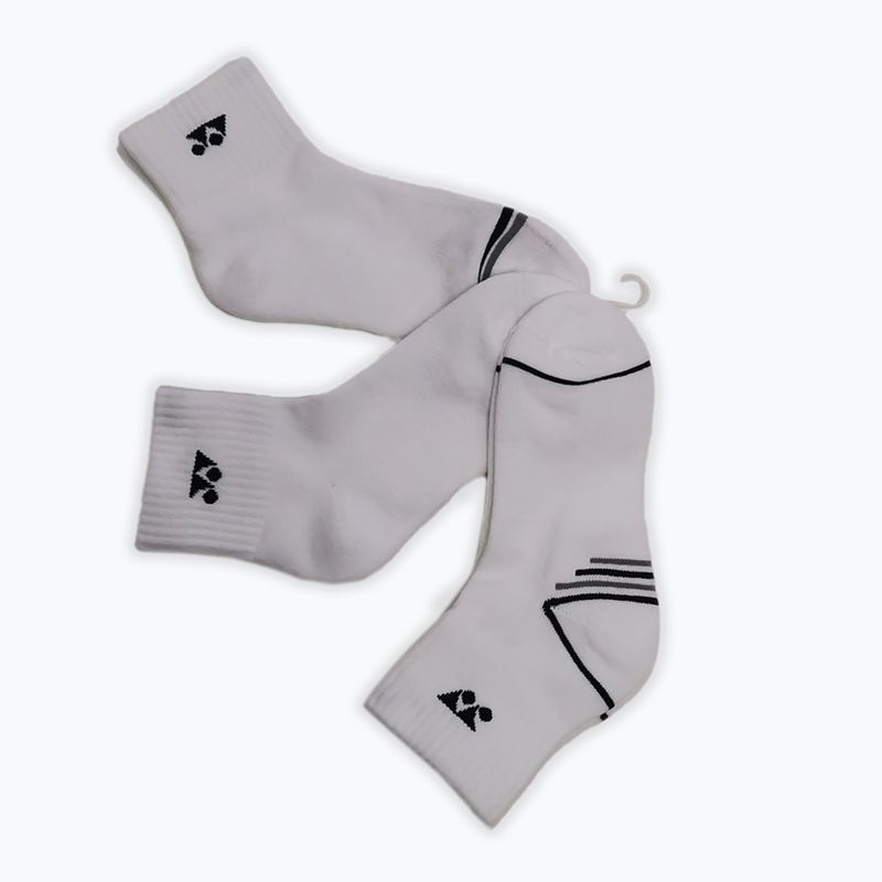 YONEX 19198 Calzini a quarti 3 paia bianco