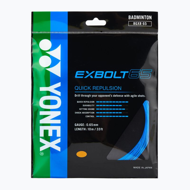 Corda da badminton YONEX Exbolt 65 Set 10 m blu