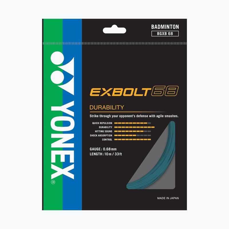 Corda da badminton YONEX Exbolt 68 Set 10 m turchese 2