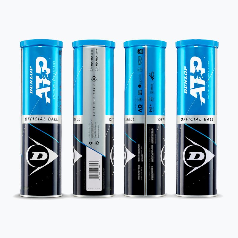 Palline da tennis Dunlop ATP Tour 4 pack green 3