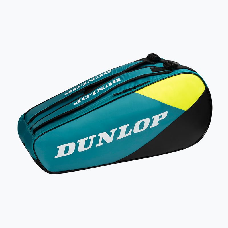 Borsa da tennis Dunlop SX-Club 6 RKT verde acqua/nero/giallo 2