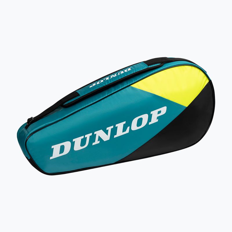 Borsa da tennis Dunlop SX-Club 3 RKT verde acqua/nero/giallo 2