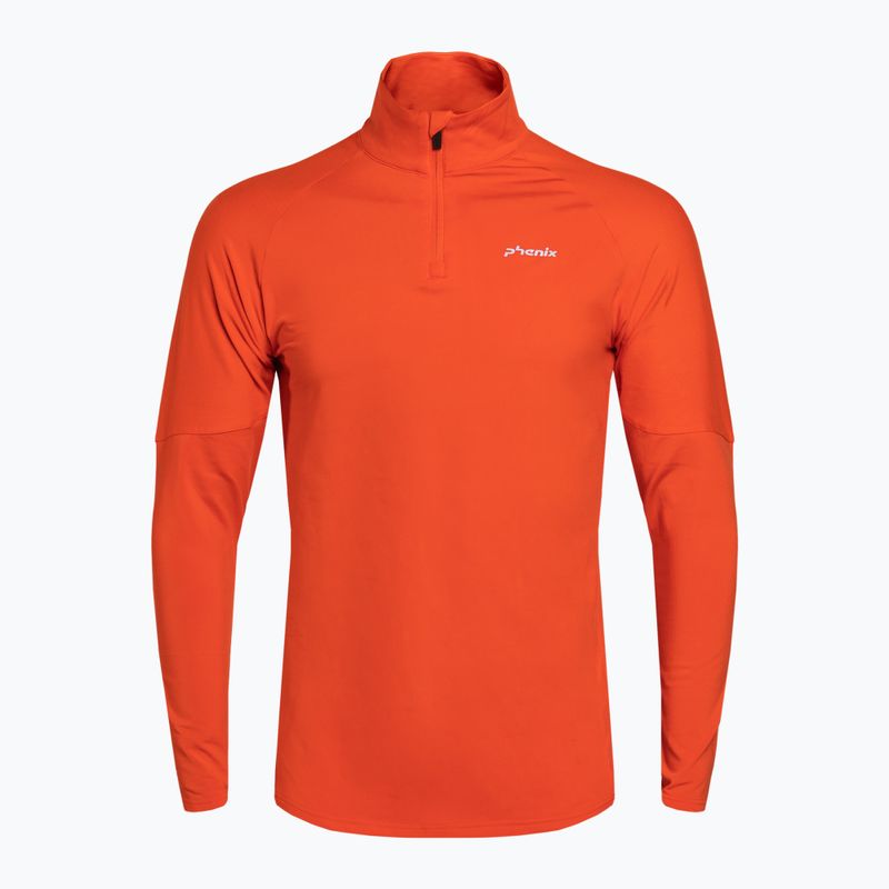 Felpa Phenix Twinpeaks 1/2 Zip arancione da uomo
