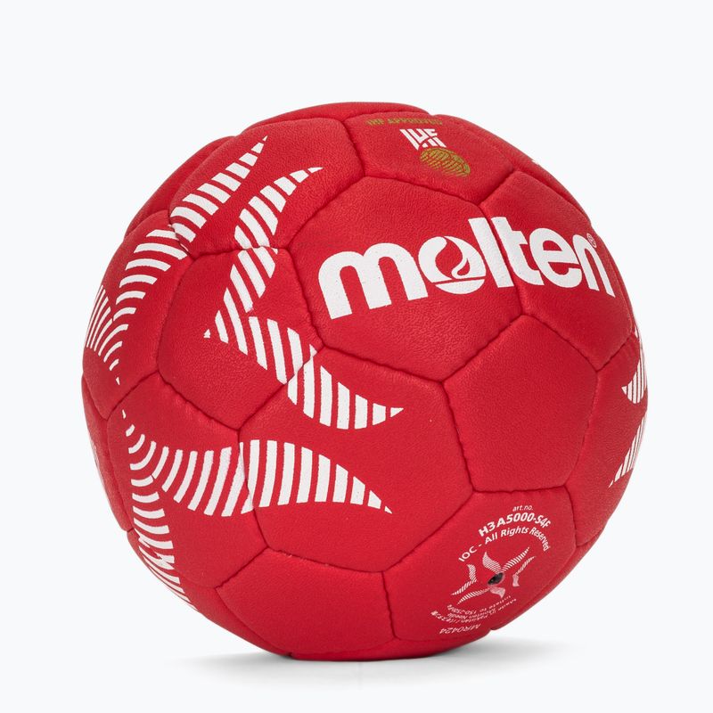 Pallamano Molten H3A5000-S4F IHF OFFICIAL BALL PARIS 2024 rosso taglia 3 3
