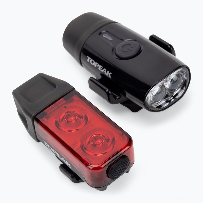 Topeak Set Power Lux Usb Combo luci bici nero