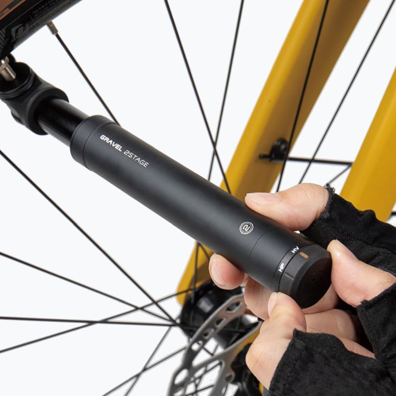 Pompa per bicicletta Topeak Gravel 2Stage nera 2