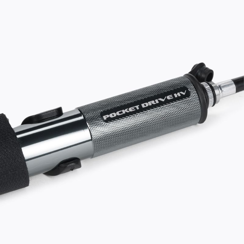 Pompa per bicicletta Lezyne Pocket Drive HV ABS Flex Hose grigio 3
