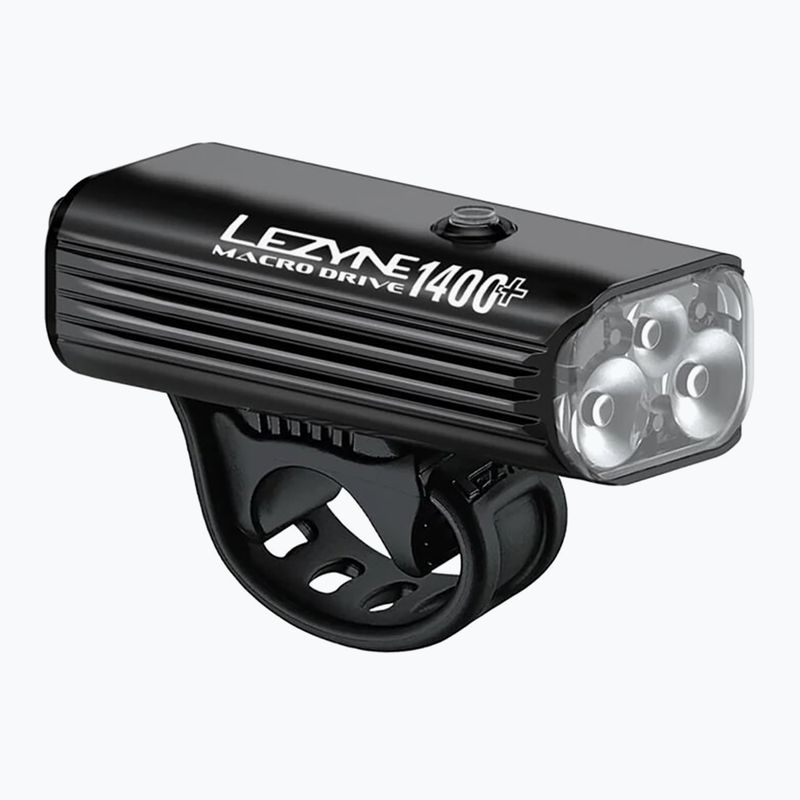 Lezyne Macro Drive 1400+ Lampada per bicicletta anteriore nera satinata