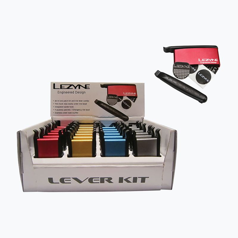 Lezyne set Kit leva camera d'aria box patch