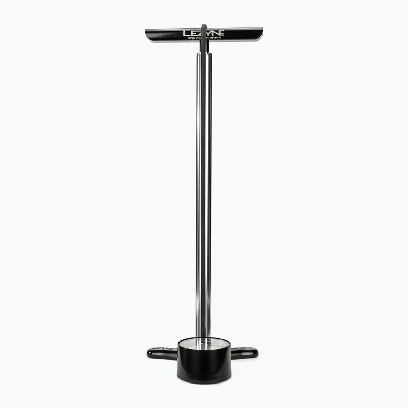 Pompa da bicicletta Lezyne CNC Floor Drive 3.5 argento lucido