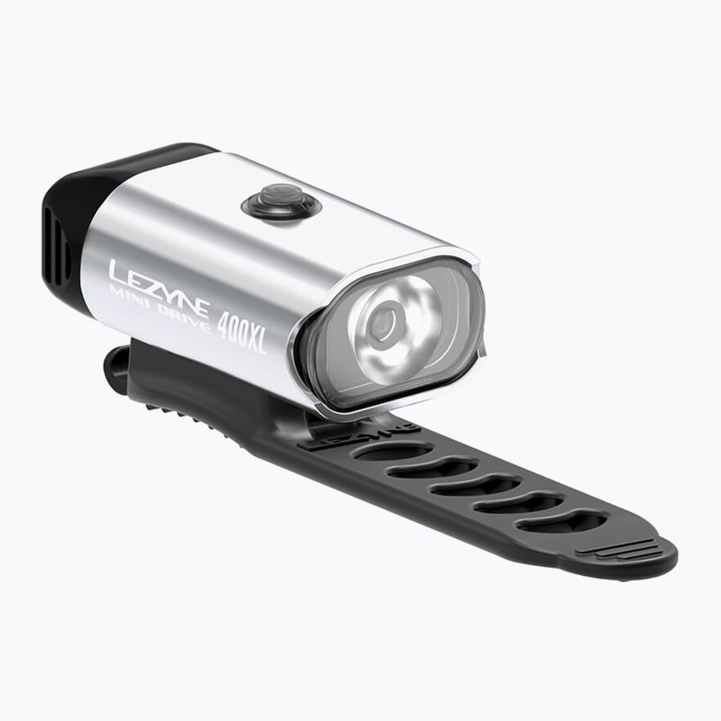 Lezyne Mini Drive 400XL Lampada per bicicletta anteriore argento lucido