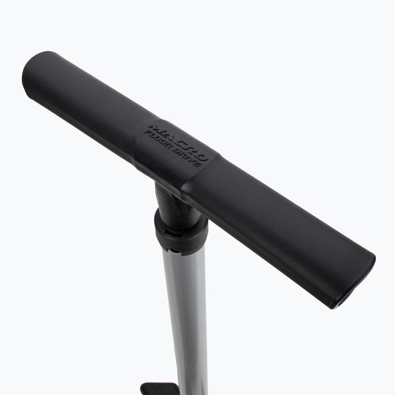Lezyne Macro Floor DV Pompa per bicicletta a doppia valvola 220psi argento 2