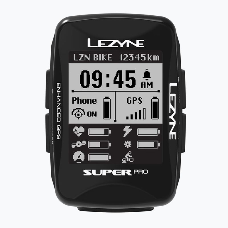 Lezyne Super Pro GPS contabiciclette nero 2