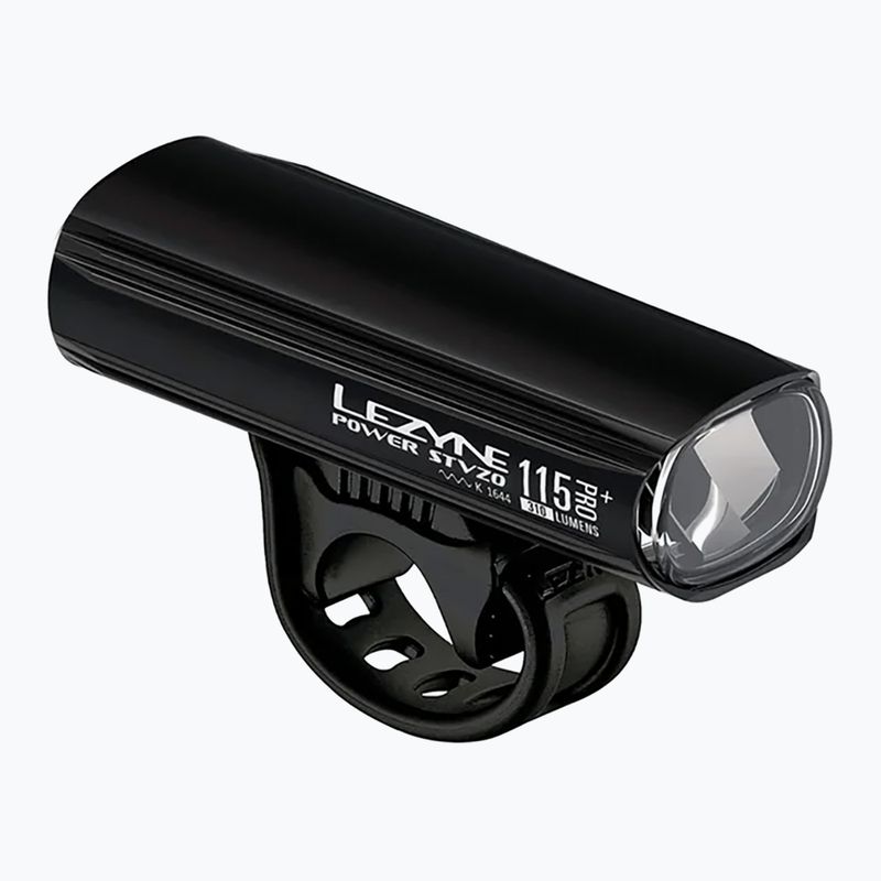 Lezyne Power Stvzo Pro 115 Caricato a distanza luce anteriore per bicicletta nera lucida