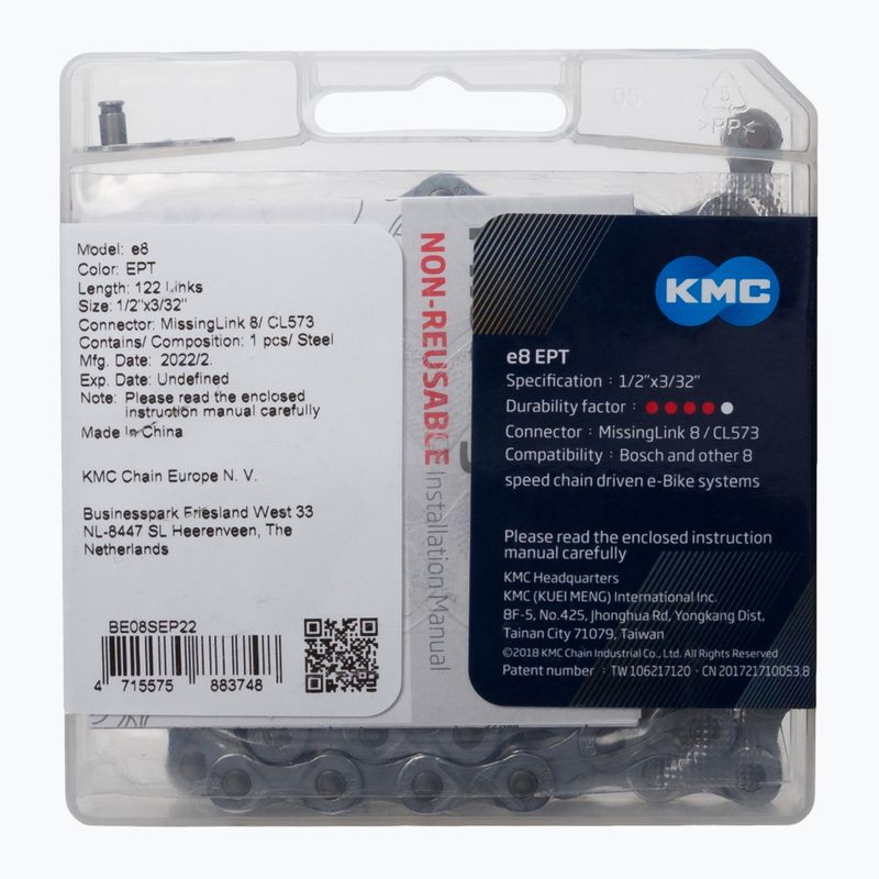 Catena per bicicletta KMC E8 x122 EPT 2