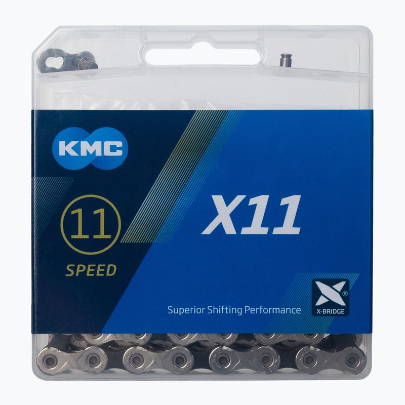 Catena per bicicletta KMC X11 x118 argento/nero