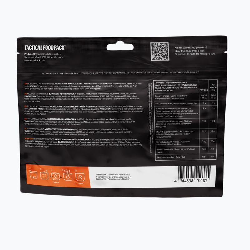 Cibo liofilizzato Tactical Foodpack Budino di riso con lamponi 90 g 3