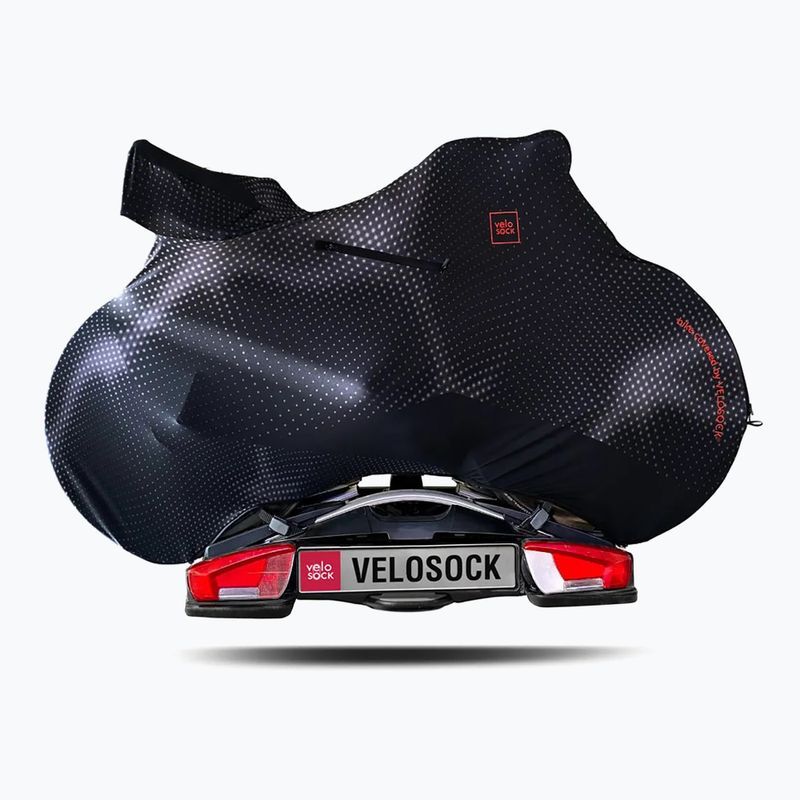 Custodia per bicicletta per il trasporto VELOSOCK Carbon Black MTB WR 2
