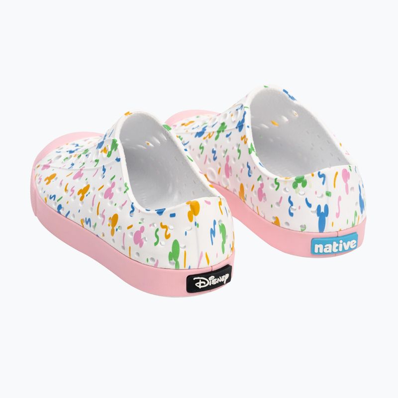 Scarpe Native per bambini NA12112001 Jefferson Print Disney Jr guscio bianco/rosa principessa/bianco pastello coriandoli 12