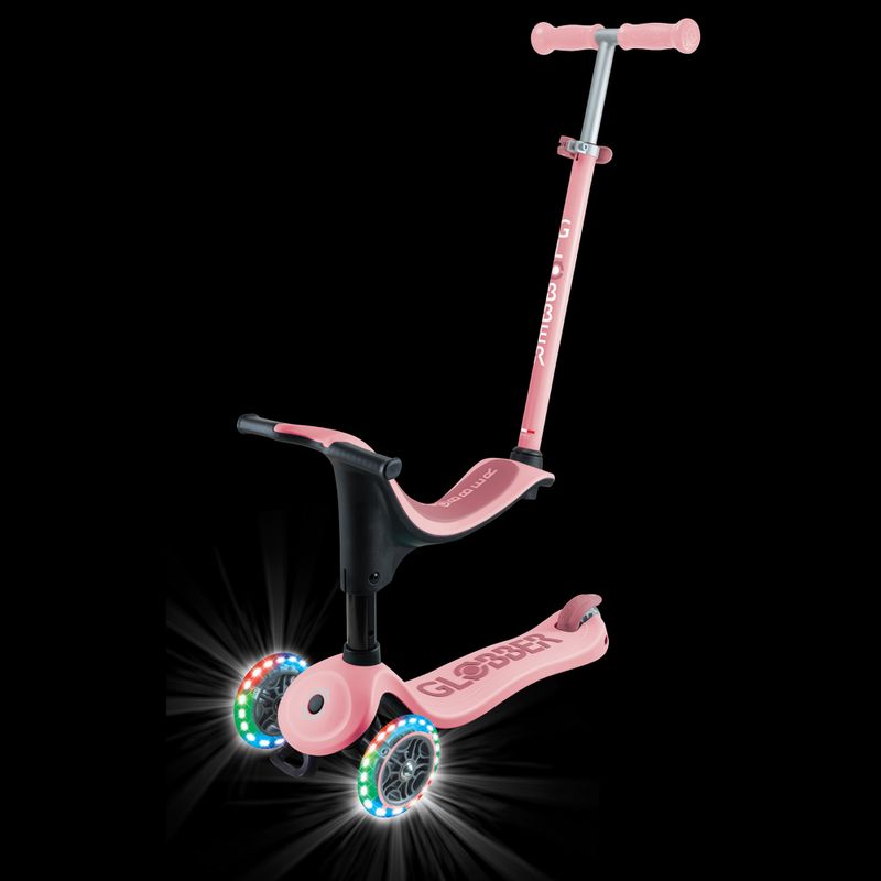 Monopattino a tre ruote per bambini Globber Go.Up Deluxe Lights rosa intenso 5