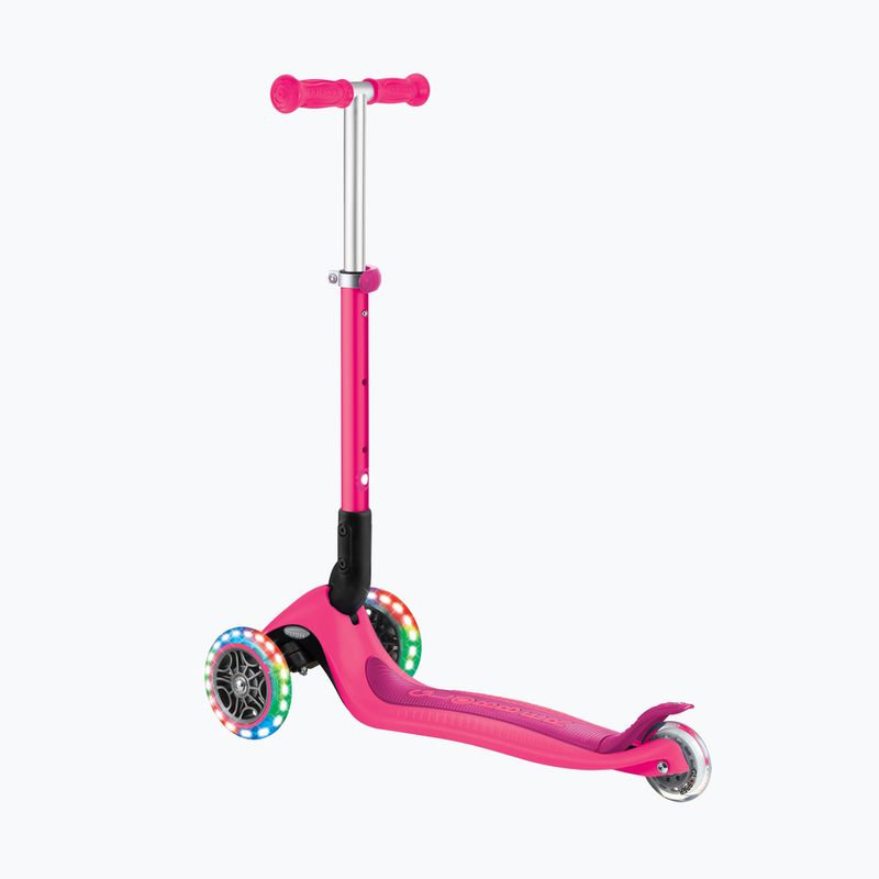 Monopattino a tre ruote per bambini Globber Junior Foldable Lights rosa intenso 2